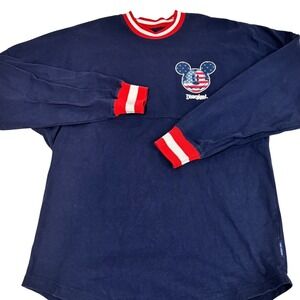 Disneyland Resort Spirit Jersey USA Flag Mickey Mouse Patriotic Shirt XS